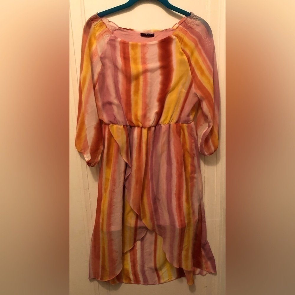 COPY - SISLEY Sunset Shades Summer Dress w Front Tulip Feature M